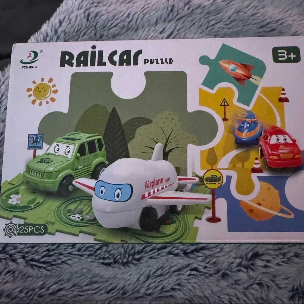 Puzzle Racer Kids Track Set, Toys for toddlers . Jet ski ocean scene